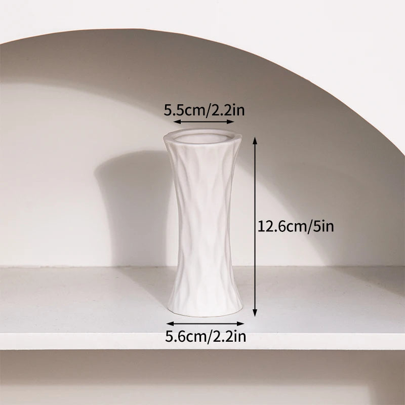 Retro Ceramic Flower Vase – Aesthetic Table Décor for Home & Wedding Gifts