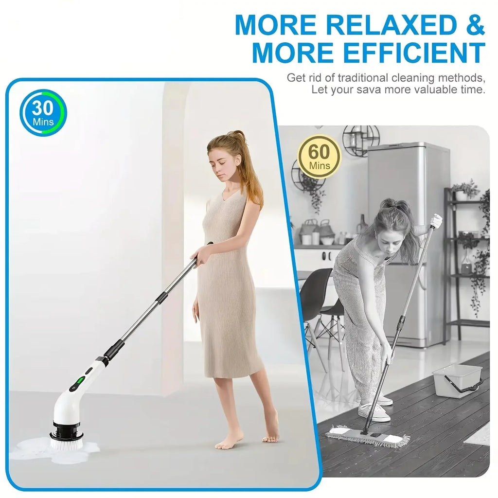 Cordless Electric Cleaning Brush – Multi-Use Spin Scrubber