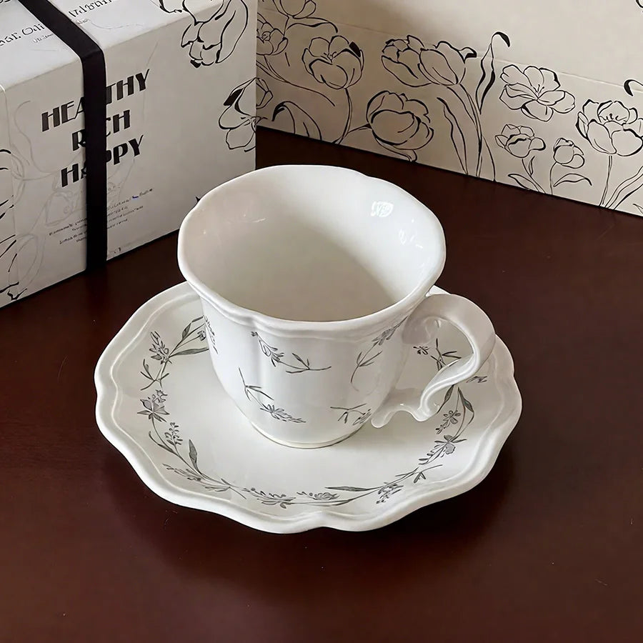 Ceramic Coffee & Tea Mug with Brass Plate – Hot & Cold Drink Cup
