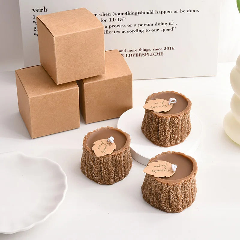 Forest Style Tree Stump Scented Candle – Creative Home Décor Wedding Gift Box
