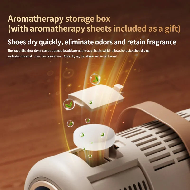 Foldable 6-Arm Shoe & Boot Dryer – Electric Heater with Timer