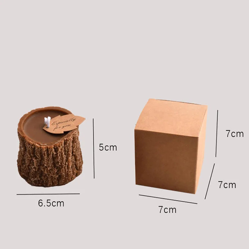 Forest Style Tree Stump Scented Candle – Creative Home Décor Wedding Gift Box