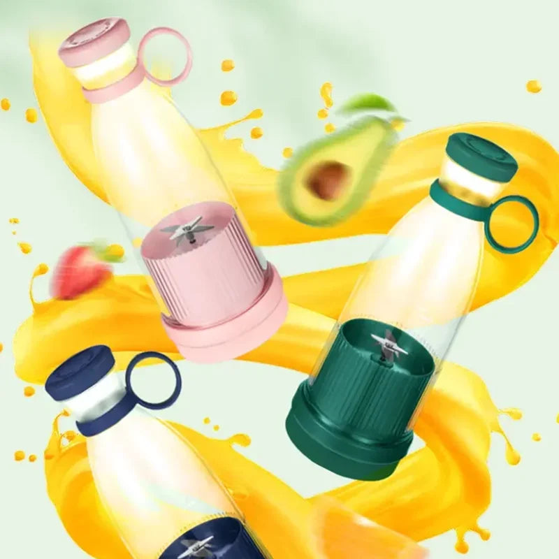 USB Portable Electric Juicer Cup – 6-Blade Mini Blender for Smoothies & Milkshakes