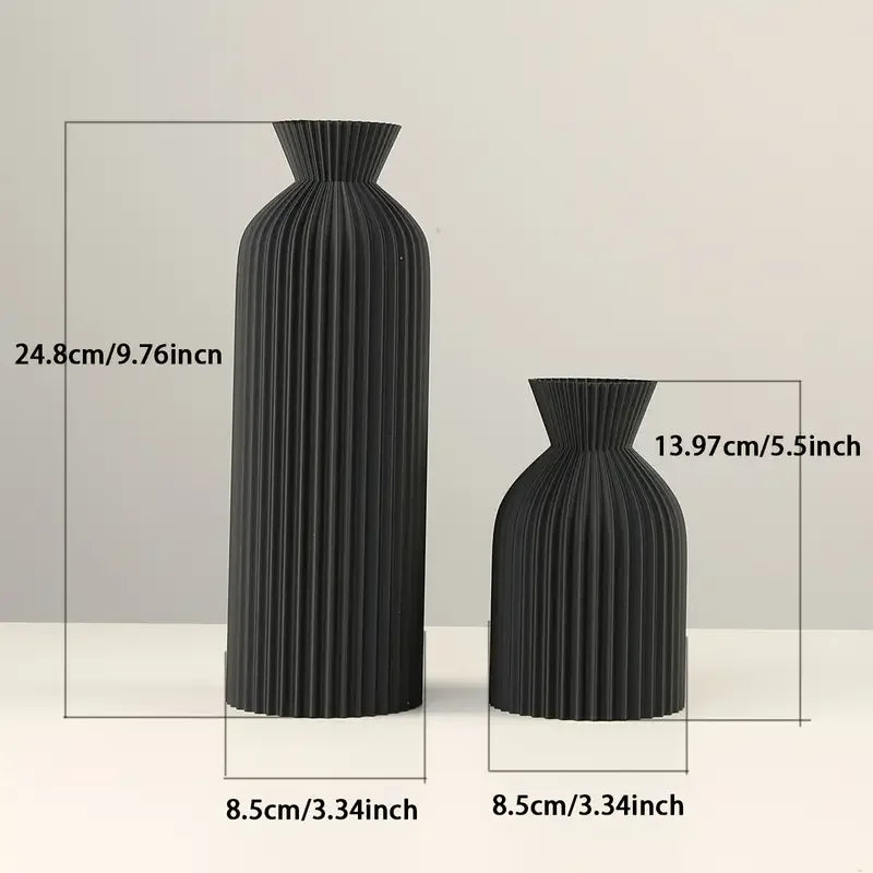 Black Boho Style Decorative Vase – Modern Home Centerpiece