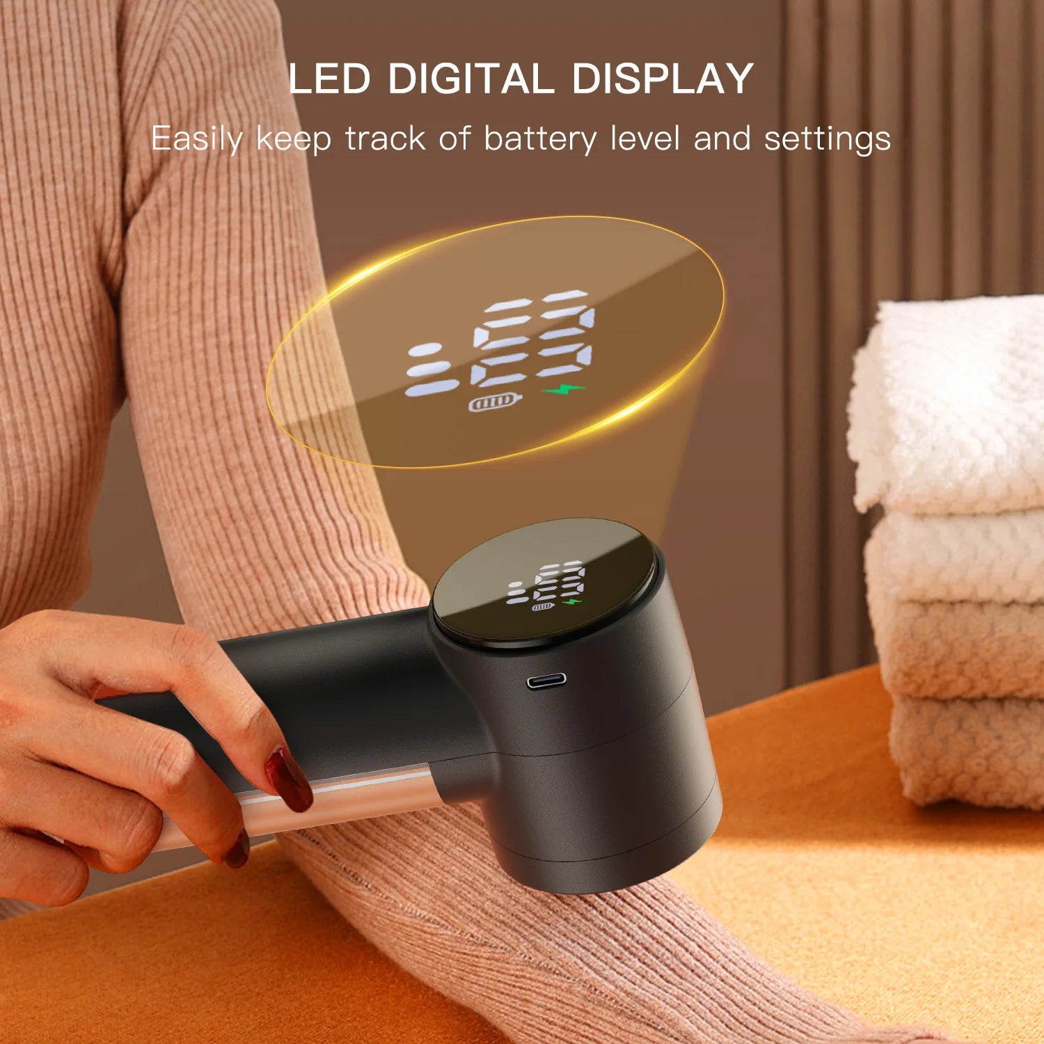 Electric Lint Remover 3 Speeds – Portable Sweater & Clothes Shaver