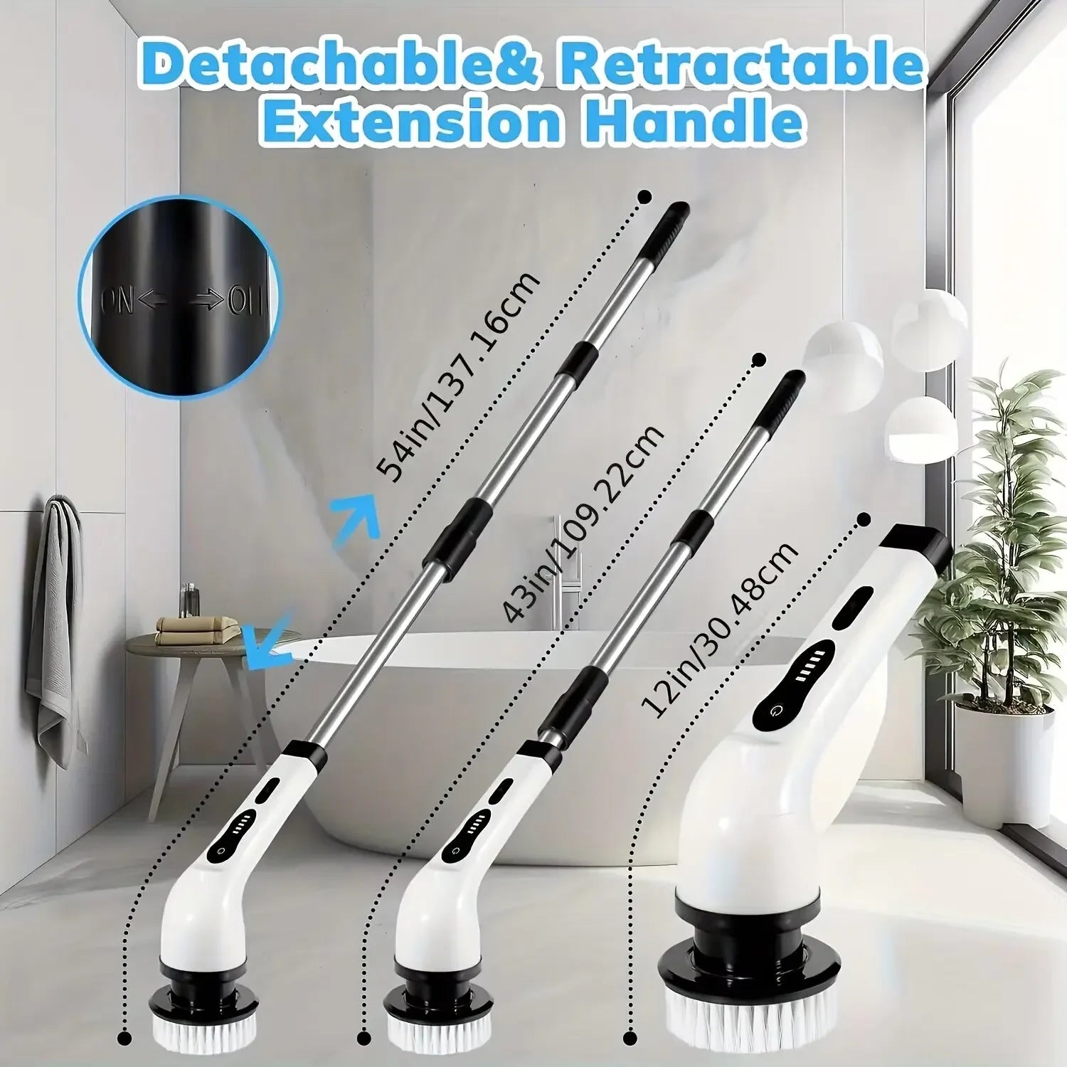 Cordless Electric Cleaning Brush – Multi-Use Spin Scrubber