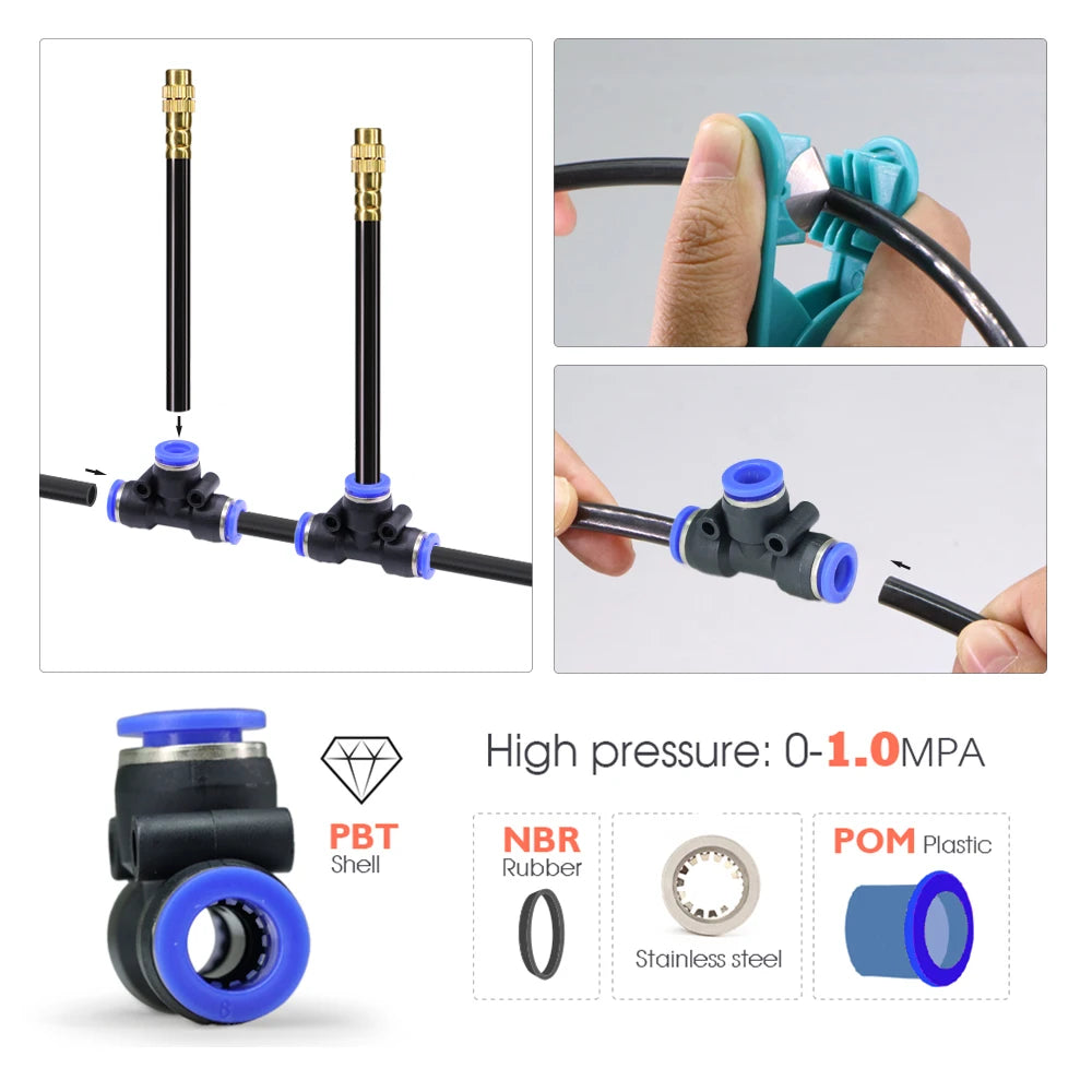 Smart Bluetooth WIFI Dual Zone Independent Irrigation Timer Mist cooling kit Gardening Garden Automatic Cooling Watering Kit