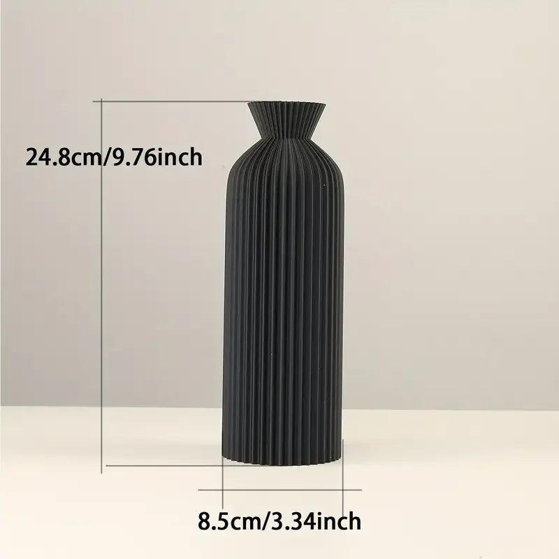 Black Boho Style Decorative Vase – Modern Home Centerpiece