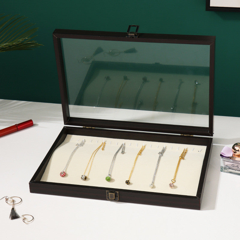Rosewood-Style Jewelry Storage Box – Multi-Compartment Organizer for Rings, Earrings, Bracelets & Necklaces