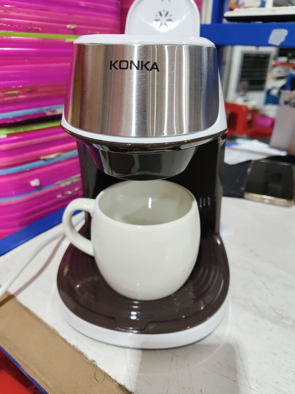 Portable Fully Automatic Coffee Machine – Small American Drip Maker for Home & Office Use