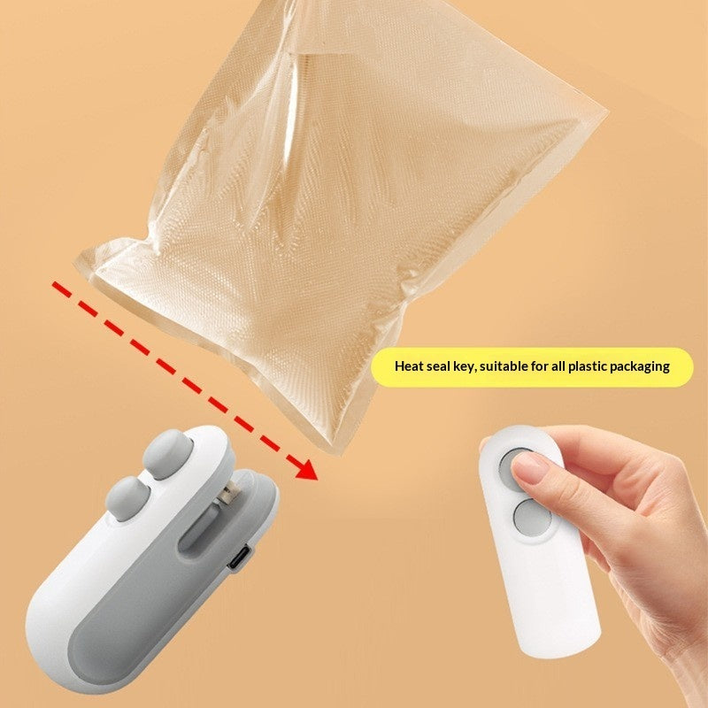 Mini 2-in-1 USB Heat Sealer & Bag Opener – Portable Snack Plastic Bag Sealing Machine for Home