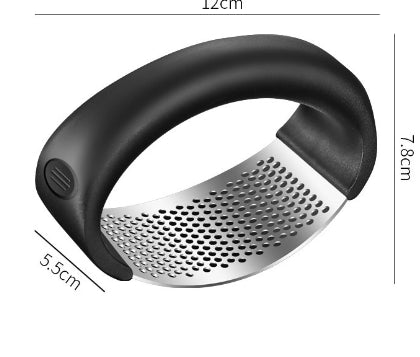 Ergonomic Stainless Steel Garlic Rocker – Easy-Squeeze Manual Mincer