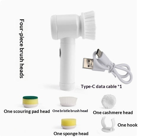 Long Handle Dish Scrub Brush with Built-in Soap Dispenser