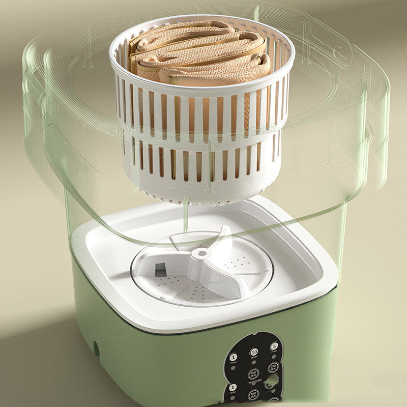 Portable Foldable Mini Washing Machine with Spin Dryer – Perfect for Socks & Underwear | Large Capacity | 3 Options Available