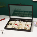Rosewood-Style Jewelry Storage Box – Multi-Compartment Organizer for Rings, Earrings, Bracelets & Necklaces