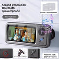 Waterproof Bathroom Phone Case Wall Mount with Bluetooth Audio, Touch Screen & 360° Rotation