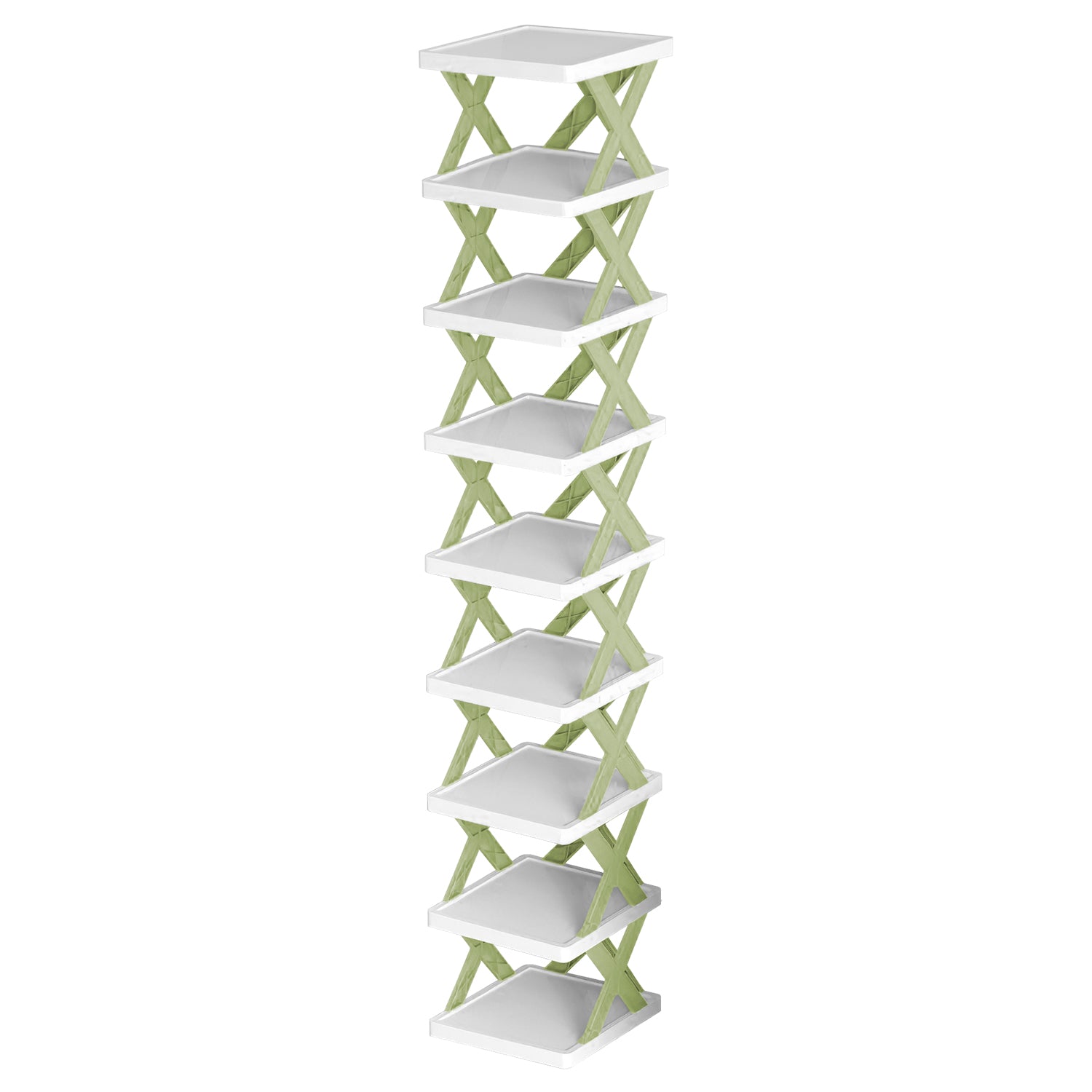 9-Tier Slim Shoe Rack – Vertical Space-Saving Plastic Shoe Organizer for Entryway & Closet