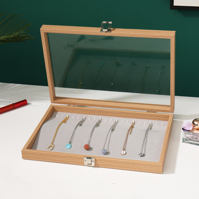 Rosewood-Style Jewelry Storage Box – Multi-Compartment Organizer for Rings, Earrings, Bracelets & Necklaces