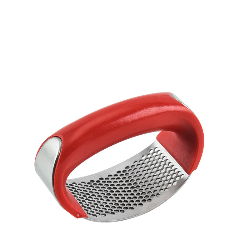 Ergonomic Stainless Steel Garlic Rocker – Easy-Squeeze Manual Mincer