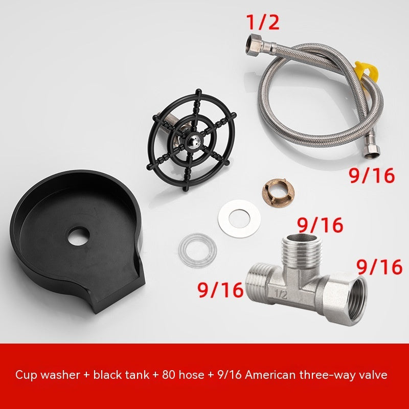 High-Pressure Cup Washer for Sink – Automatic Glass & Pitcher Rinse Tool