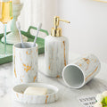 Marble Style Ceramic Bathroom Accessory Set – Luxury Wash Kit
