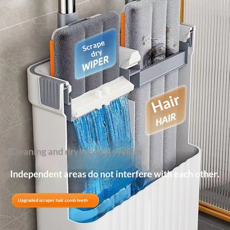 Innovative Narrow-Slot Flat Mop for Easy Hands-Free Mopping
