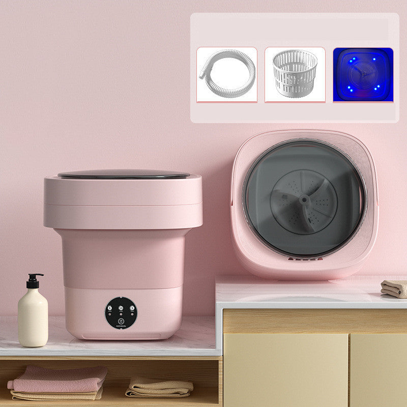 Portable Foldable Mini Washing Machine with Spin Dryer – Perfect for Socks & Underwear | Large Capacity | 3 Options Available