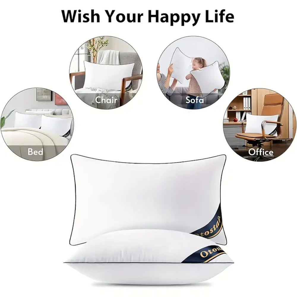 Blue Bed Pillows – Soft & Breathable Sleeping Pillows for Home & Hotel Use