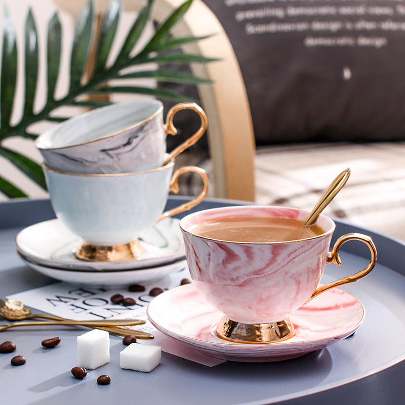 Elegant Coffee Cups & Saucers