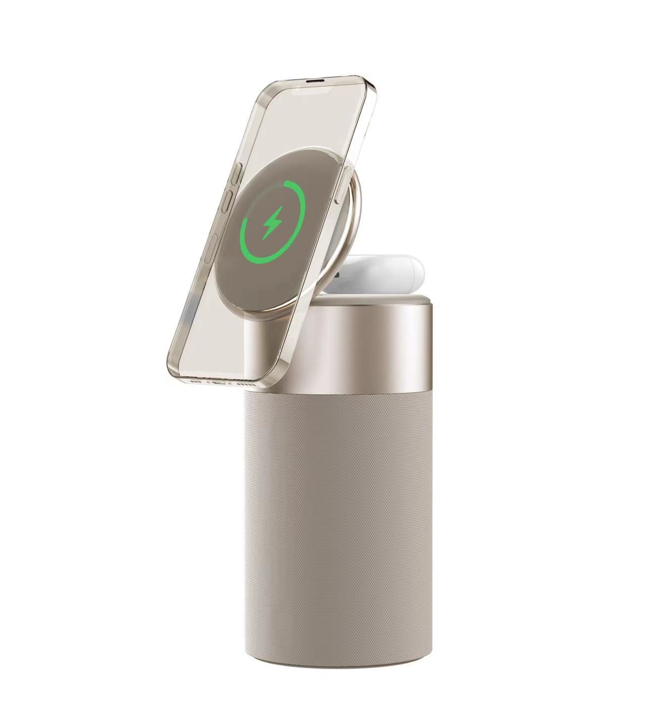 Aura 3-in-1: The Ultimate Wireless Charging Speaker & Touch Lamp for Home & Office