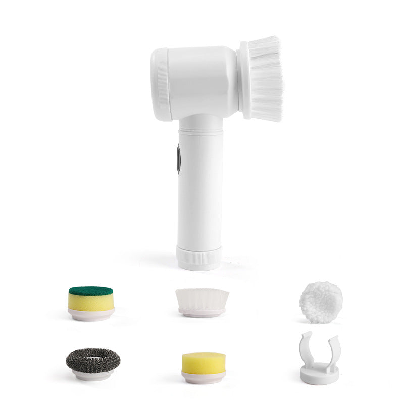 Long Handle Dish Scrub Brush with Built-in Soap Dispenser