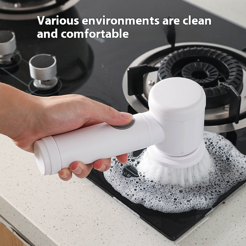 Long Handle Dish Scrub Brush with Built-in Soap Dispenser
